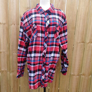 Kani Jeans 89 Mens Flannel Plaid Button Down Mens Size 3X Shirt